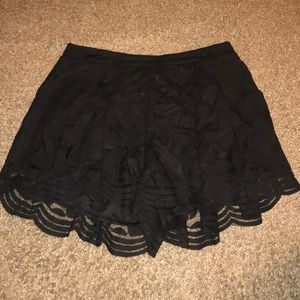Lace Black Shorts